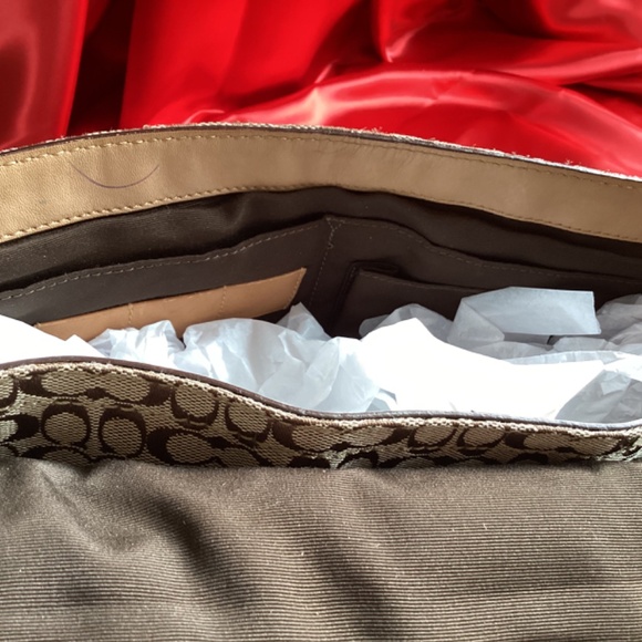 Coach Monogram Crossbody Messenger Style Handbag - Picture 11 of 14